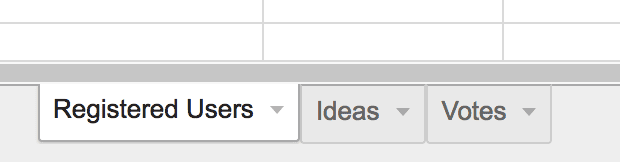 google sheet as database